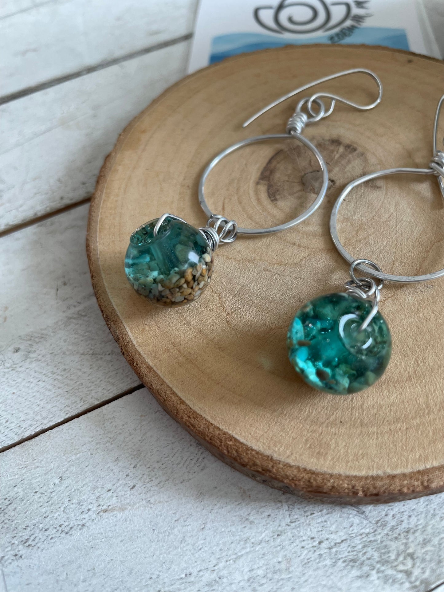 Circle Ocean earings