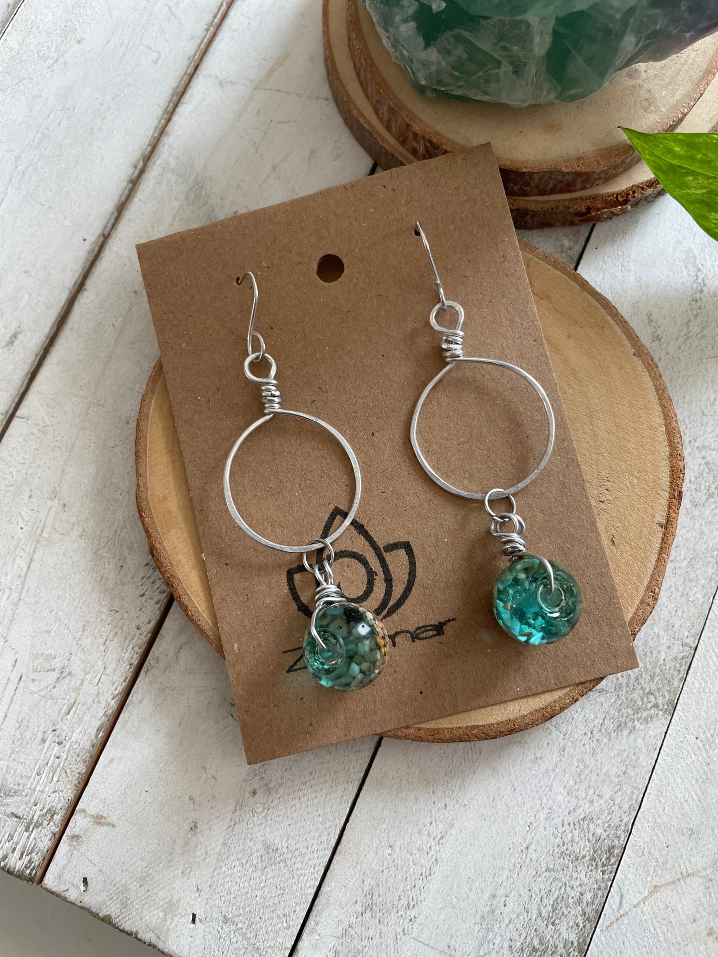 Circle Ocean earings